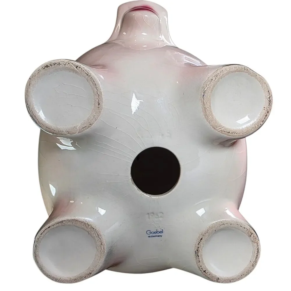 Goebel West Germany 1962 Pink Pig Bank 7.5